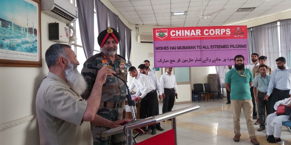 GOC CHINAR CORPS MEETS HAJJ YATRIS AT HAJJ HOUSE,