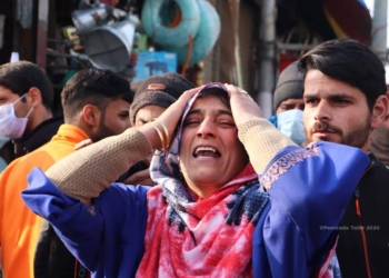 ‘Hokersar encounter’: Families of slain protest, claim they’re innocents