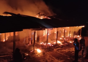 Fire damages portion of school building designated as polling station in Ramban
